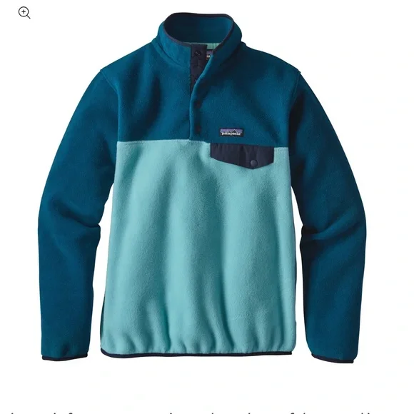 Patagonia Two Toned Fleece Pullover Synchilla Snap Style - Picture 1 of 10